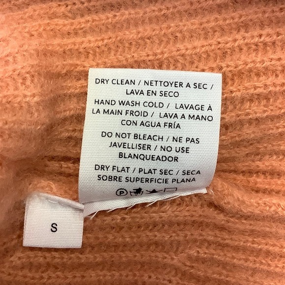 NEW! Naadam Size Small $395 Cashmere Ombre Ribbed Cardigan Peach Orange J6-12 - Picture 9 of 12